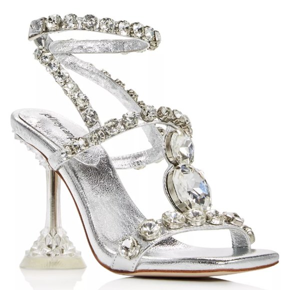 Jeffrey Campbell Shoes - Jeffrey Campbell Anasta-LHH Gem Embellished High Heel Sandals - Womens Size 8